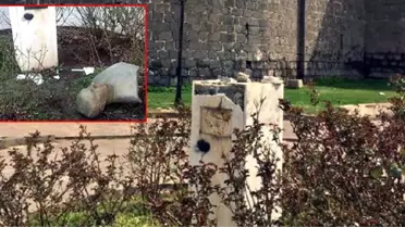 Diyarbakır'da Alkollü İki Kişi Ahmet Arif'in Büstünü Tahrip Etti