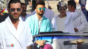 Keremcem ve Deniz Akkaya Bornoz Giyip Sokakta Gezdiler
