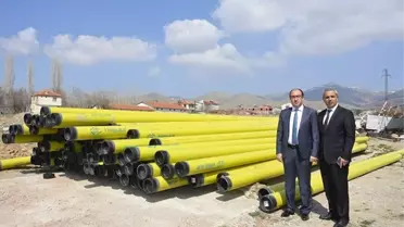 Sandıklı'ya Gelecek Olan Doğalgazın Alt Yapısında Kullanılacak Boruların İlk Partisi Geldi