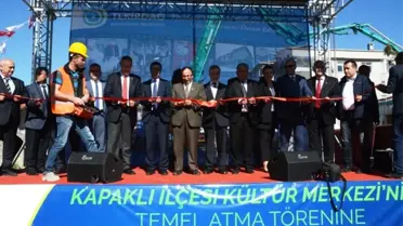 Kapaklı Kültür Merkezinin Temeli Atıldı