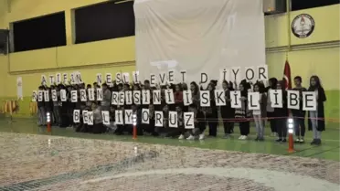 50 Bin Bardakla Cumhurbaşkanı Erdoğan'ın Silüetini Yaptılar
