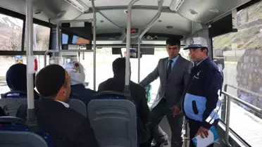 Bitlis'te Halk Otobüsleri Denetlendi