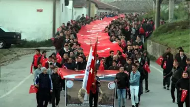 57'nci Alay Vefa Yürüyüşünde 102 Metrelik Türk Bayrağı Taşıdılar