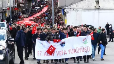 Ardahan'daki 57. Alay Vefa Yürüyüşü'ne Yüzlerce Genç Katıldı