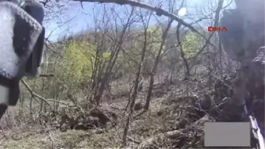 Tunceli'de PKK'lı Teröristlerin Teslim Olma Anı Görüntüleri Ortaya Çıktı