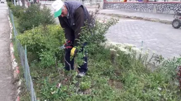 Pazarlar Belediyesinden Park ve Refüjlere Bahar Bakımı