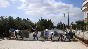 Yeşilbayır ve Düzlerçamı Mahallelerine Kilit Taşı Döşeniyor