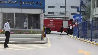 Cam Fabrikasında Çıkan Yangın Korkuttu