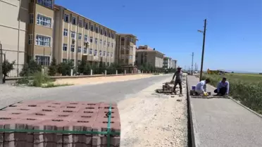 Adıyaman Belediyesinden Okul Yoluna Kaldırım Çalışması