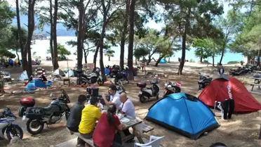 250 Motorcu Kumluca'da Kamp Yaptı