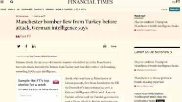 Ft'nin İddiası: Manchester Saldırganı Türkiye'den Almanya'ya, Oradan da İngiltere'ye Gitti (3)