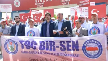 Memur-Sen'den Çatı Davasının Görüldüğü Sincan'da Milli İrade Nöbeti
