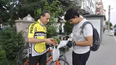 Bisikletçilerden Ramazan Hayrı
