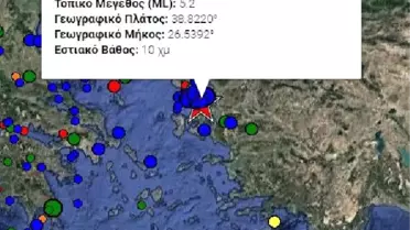 Midilli, 5,2 Büyüklüğünde Yeni Bir Artçı Depremle Sarsıldı