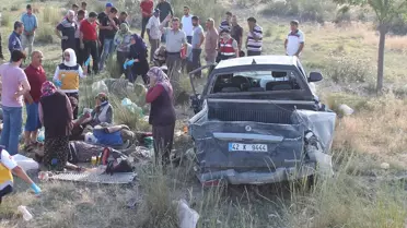 Güncelleme- Tarım İşçilerini Taşıyan Kamyonet Devrildi: 2 Ölü, 8 Yaralı