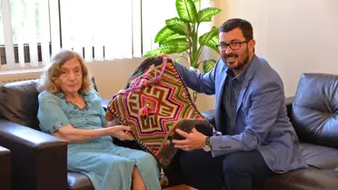 Halk Bilimcisi Sabiha Tansuğ, Başkan Gönenç'i Ziyaret Etti
