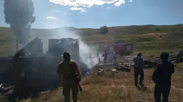 Aşkale'de Korkutan Yangın