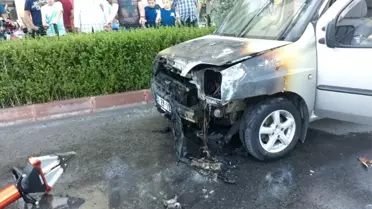 Seyir Halindeki Otomobil Biranda Alev Aldı