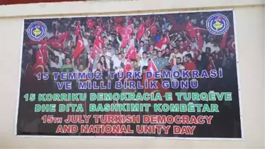 Kosova'daki Türk Taburu Duvarları 15 Temmuz Afişleriyle Donatıldı
