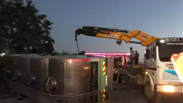 Üzerine Süt Tankeri Devrilen Genç Öldü