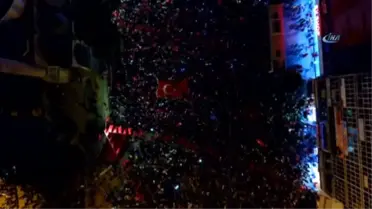 Gaziosmanpaşa'daki Demokrasi Nöbeti Havadan Görüntülendi