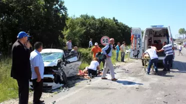 Tekirdağ'da Üç Araç Birbirine Girdi: 6 Yaralı