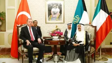 Cumhurbaşkanı Erdoğan, Kuveyt Emiri Şeyh Sabah ile Görüştü