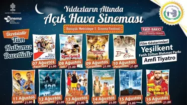 Bozüyük Türk Sinemasının Seçkin Filmleri ile Açık Havada Buluşuyor