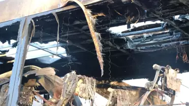 Sakarya'da Yolcu Otobüsü Alev Alev Yandı