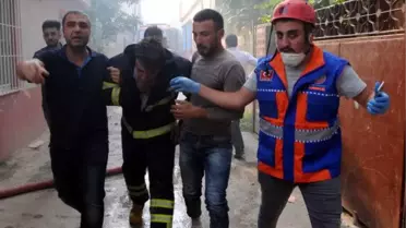 Gaziantep'te İplik Fabrikasında Yangın Çıktı, Yakın Evler Boşaltdı (2) - Yeniden