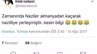Hilal Cebeci'den Tepki Çeken Nazilli Paylaşımı