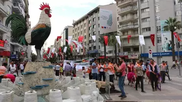 Denizli'de Mor Koyunlarla Kortej Yürüyüşü