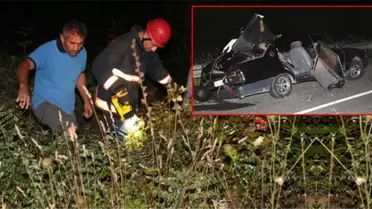 Beykoz-Riva Yolunda Korkunç Kaza: 2 Ölü, 1 Ağır Yaralı! Kopan Kafayı Aradılar