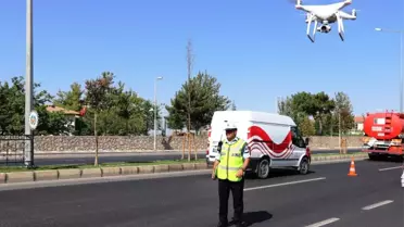 Malatya'da Bayram Trafiğine Drone'li Denetim