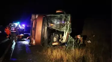 Dha Yurt - Sivasta Yolcu Otobüsü Devrildi: 1 Ölü, 3 Yaralı