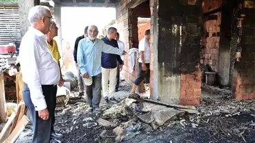 Başkan Yılmaz'dan Yangınzede Aileye Yardım Sözü