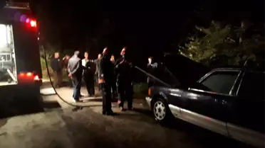 Seyir Halindeki Otomobil Alev Aldı