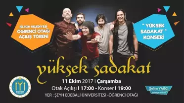 Bilecik Belediyesi Öğrenci Otağı 'Yüksek Sadakat' Konseri ile Açılıyor