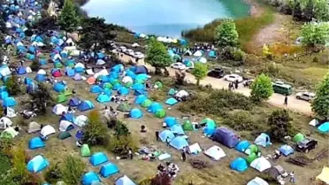 Bolu'da 8 Bin Kişilik Doğa Kampından Kalan Çöpler Kirliliğe Yol Açtı