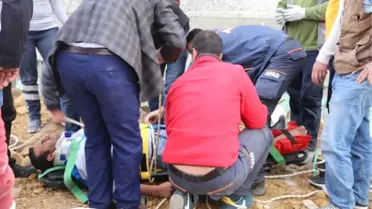 Merdiven Boşluğuna Düşen İşçi Kurtarıldı