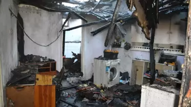 Söke Savuca'da Ev Yangını