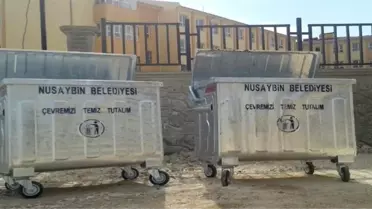 Nusaybin'e 50 Adet Çöp Konteynırı Yerleştirildi
