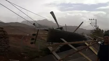 Kars'ta Fırtına Yüksek Gerilim Hatlarına Zarar Verdi