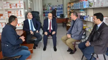 Kaymakam ve Başkandan Esnaf Ziyareti