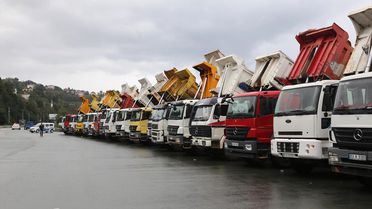 Havalimanı İnşaatında Çalışmak İsteyen Kamyonculardan Eylem