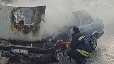 Seyir Halindeki Otomobil Yandı