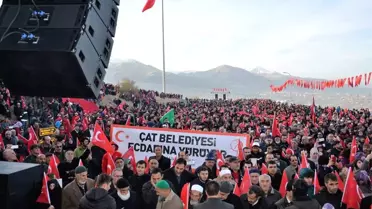 Aziziye Tabyalarına Yürüyüş Programına, Çat Belediyesi'nden Büyük Katılım