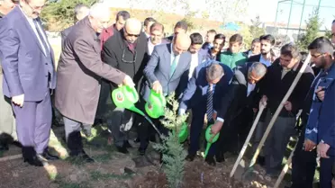 Bakan Yardımcısı Tüfekçi Okul Bahçesine Fidan Dikti