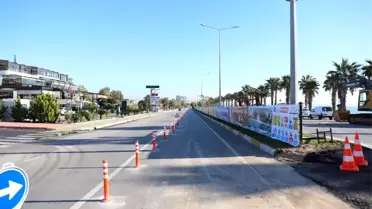 Konyaaltı Sahil Yolunun Güney Şeridi Trafiğe Kapatıldı