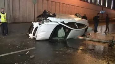 Otomobil Köprülü Kavşaktan Alt Yola Düştü: 2 Yaralı